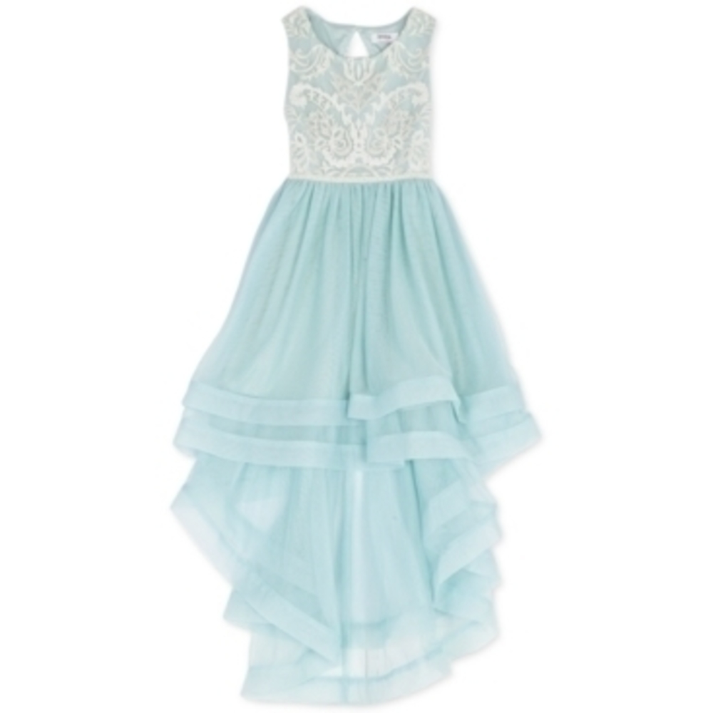 Speechless Blue Embroidered Dress for Big Girls